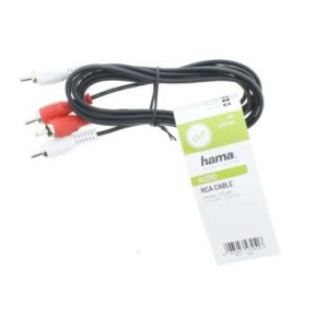 Аудио кабел HAMA 205085, 2 x Чинч - 2 x Чинч, 1.5м, Черен