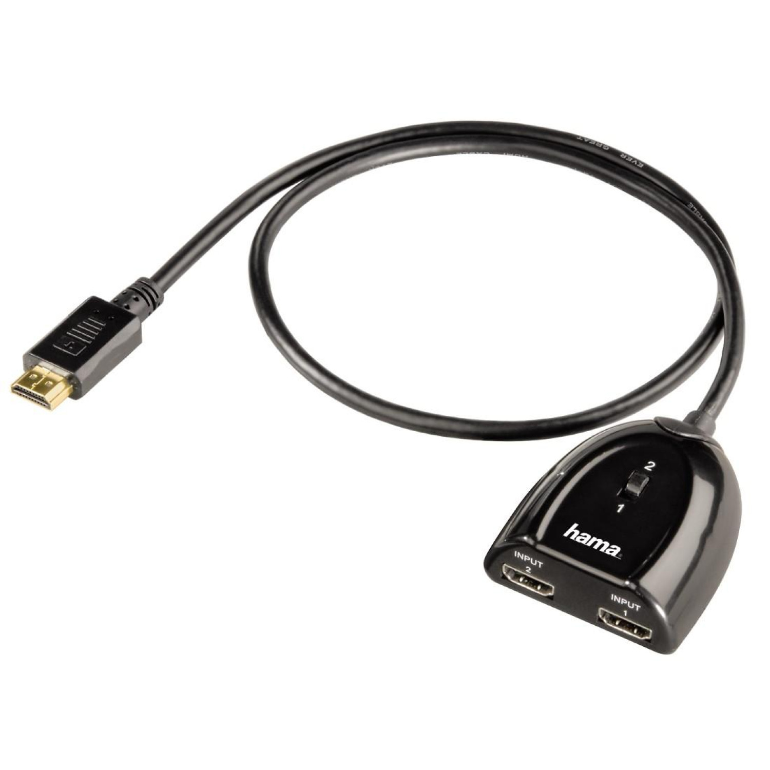 Превключвател HDMI 42553, 2 x HDMI женско - HDMI мъжко, Превключвател, Черен