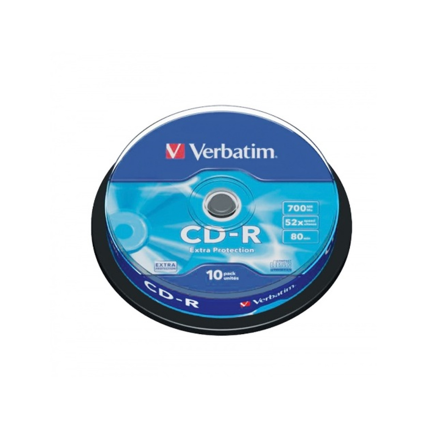 CD-R Verbatim Extra Protect 700 MB, 52x опаковка 10, шпиндел