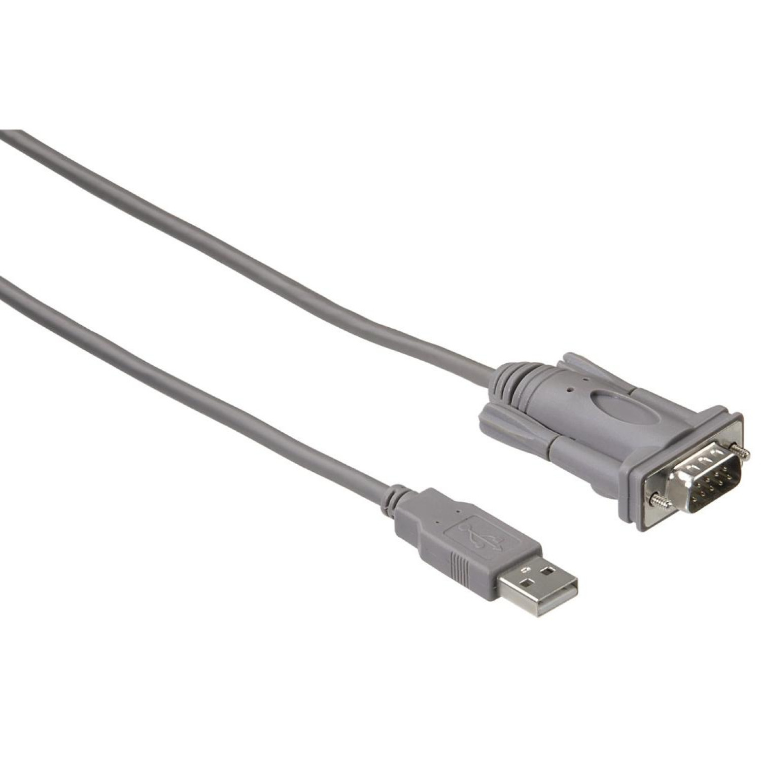 Кабел HAMA 53325, USB-A мъжко - Сериен порт RS232, 2 м, Сив