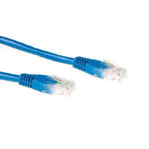 Мрежов пач кабел Ewent UTP CCA, CAT 6, RJ-45 - RJ-45, 1 m, Син, булк опаковка