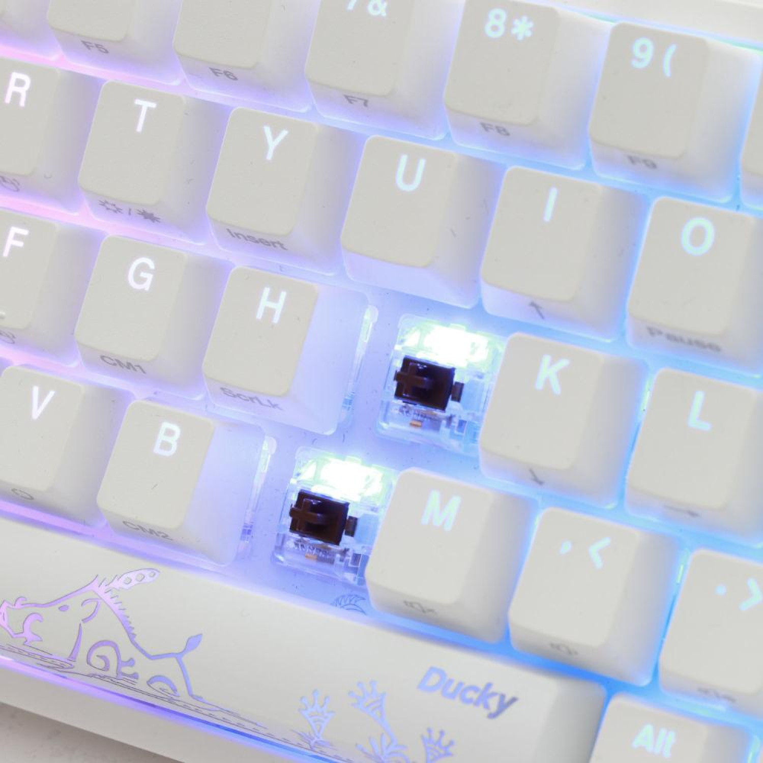 Геймърскa механична клавиатура Ducky One 2 SF White RGB, Cherry MX Black
