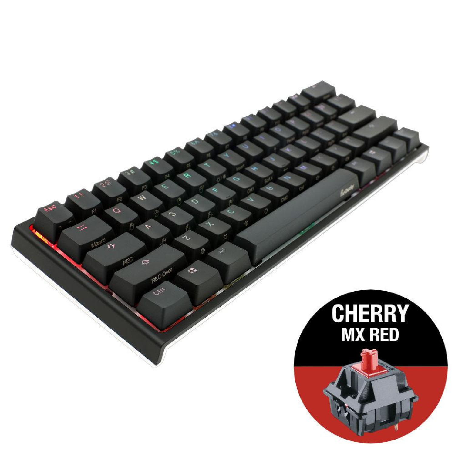 Геймърскa механична клавиатура Ducky One 2 Mini V2 RGB, Cherry MX Red