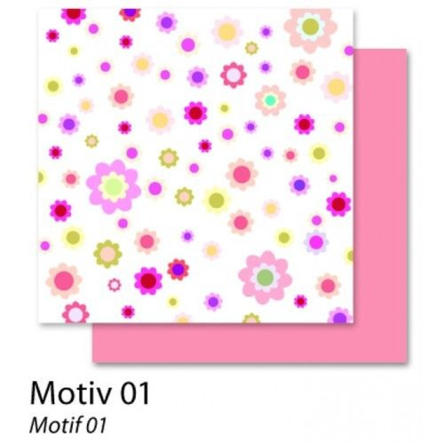 Дизайнерска хартия мотив Цветя, 30,5х30,5 см, 10101