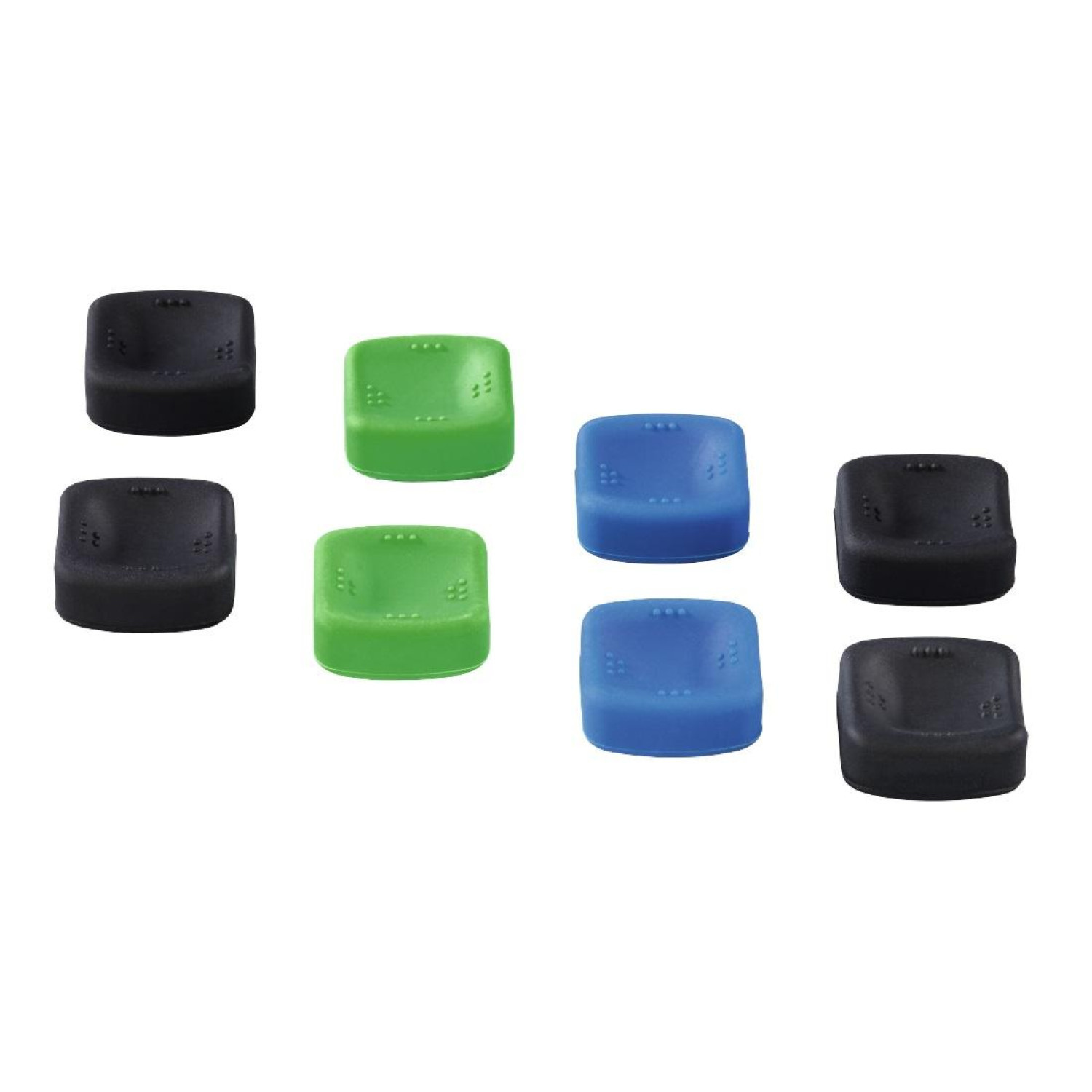 Сменяеми бутончета HAMA Square, Комплект, 8-in-1 за PS4/Xbox One, черен/зелен/син