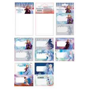 Етикети за тетрадка Disney Frozen, опаковка, 10 броя