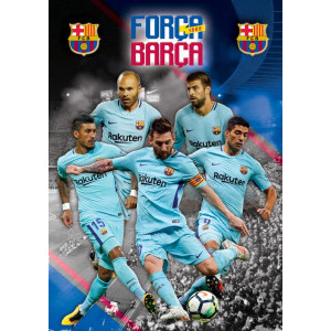 Тетрадка FC Barcelona А4, 60 листа, ред, офсет