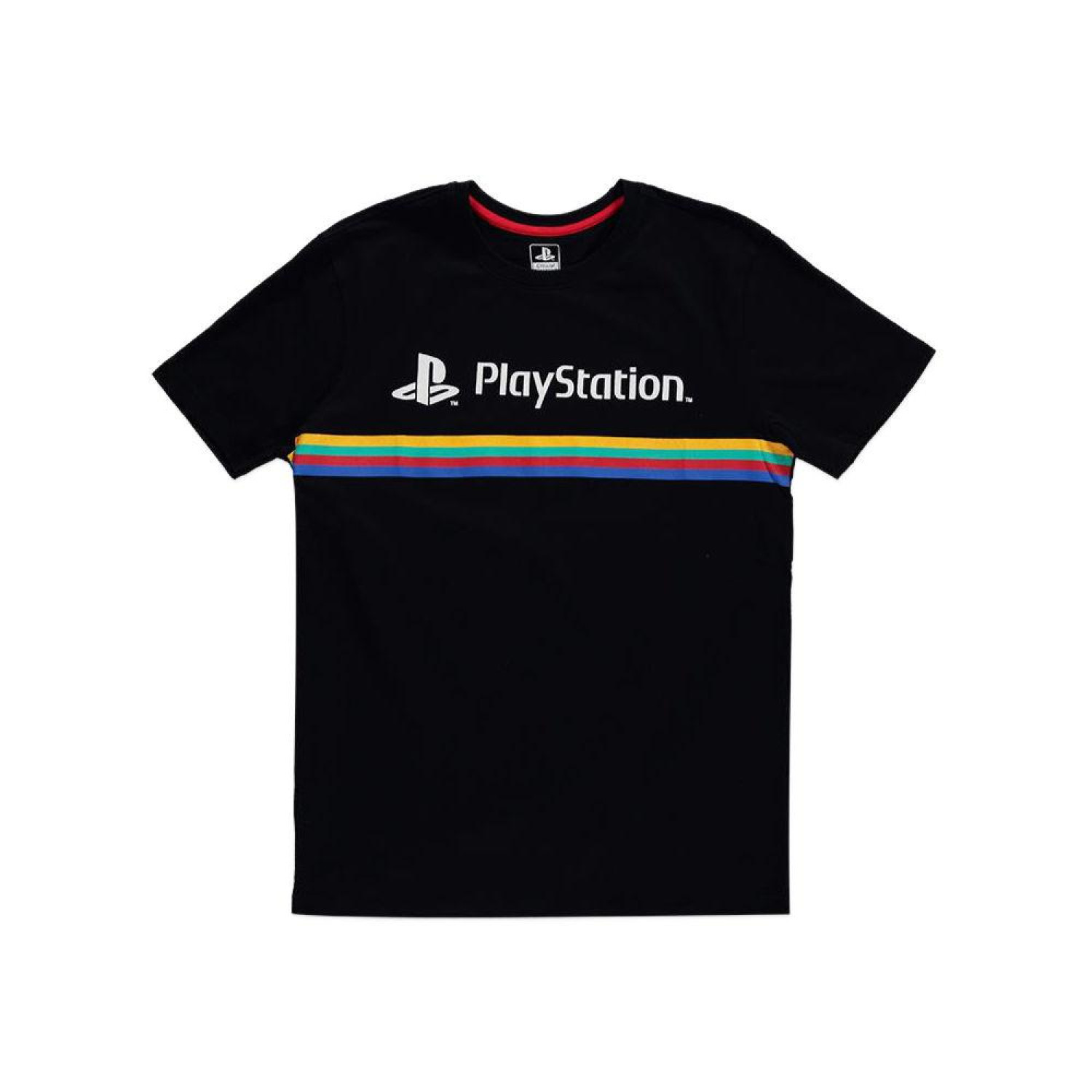 Тениска Bioworld Difuzed Sony Playstation, Цветна лента и лого, Мъжка, M