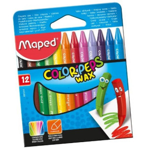 Пастели Maped Color peps Wax, восъчни, 12 цвята