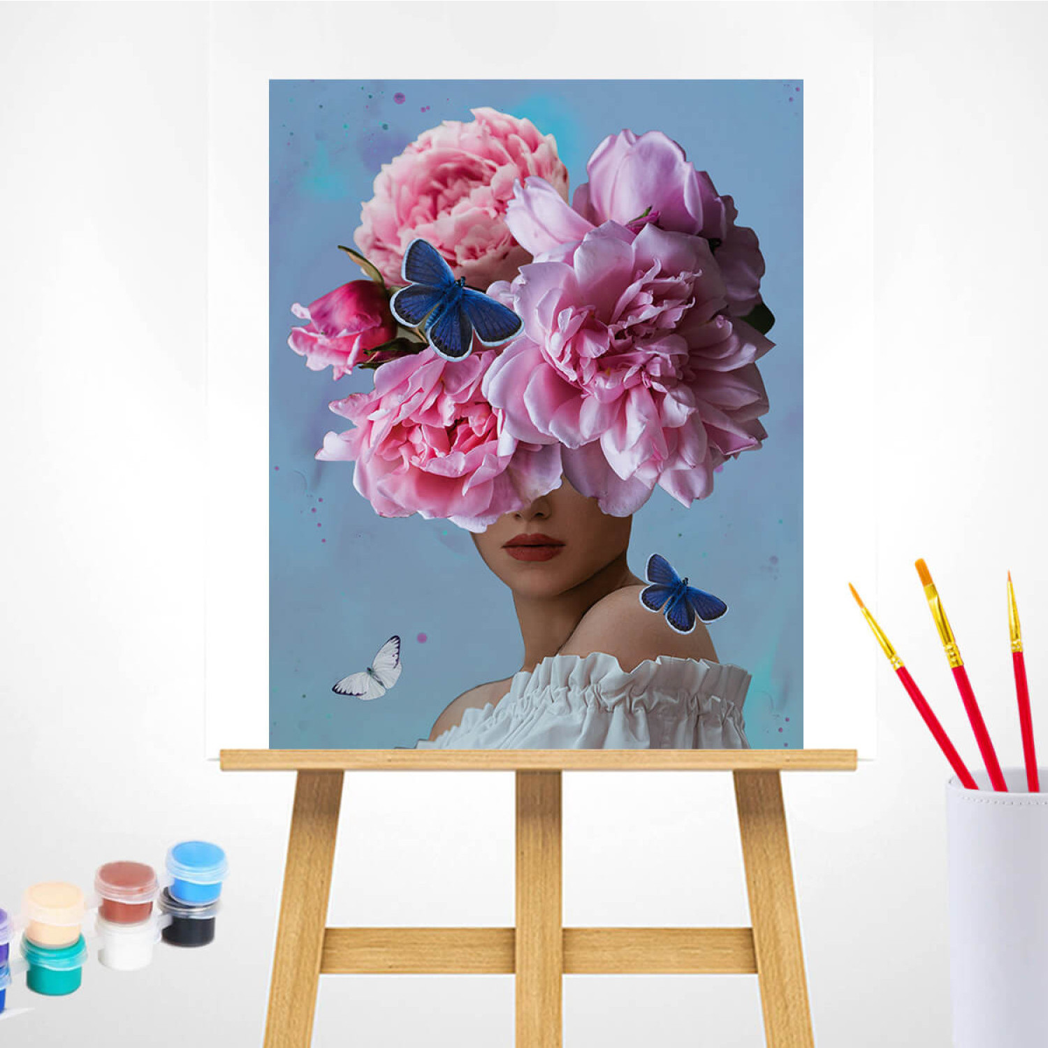 Рисуване по номера Flower Dream in Pink, с подрамка, 40х50 см.