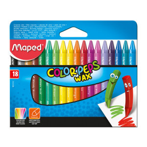 Пастели Maped Color Peps Wax, восъчни, 18 цвята