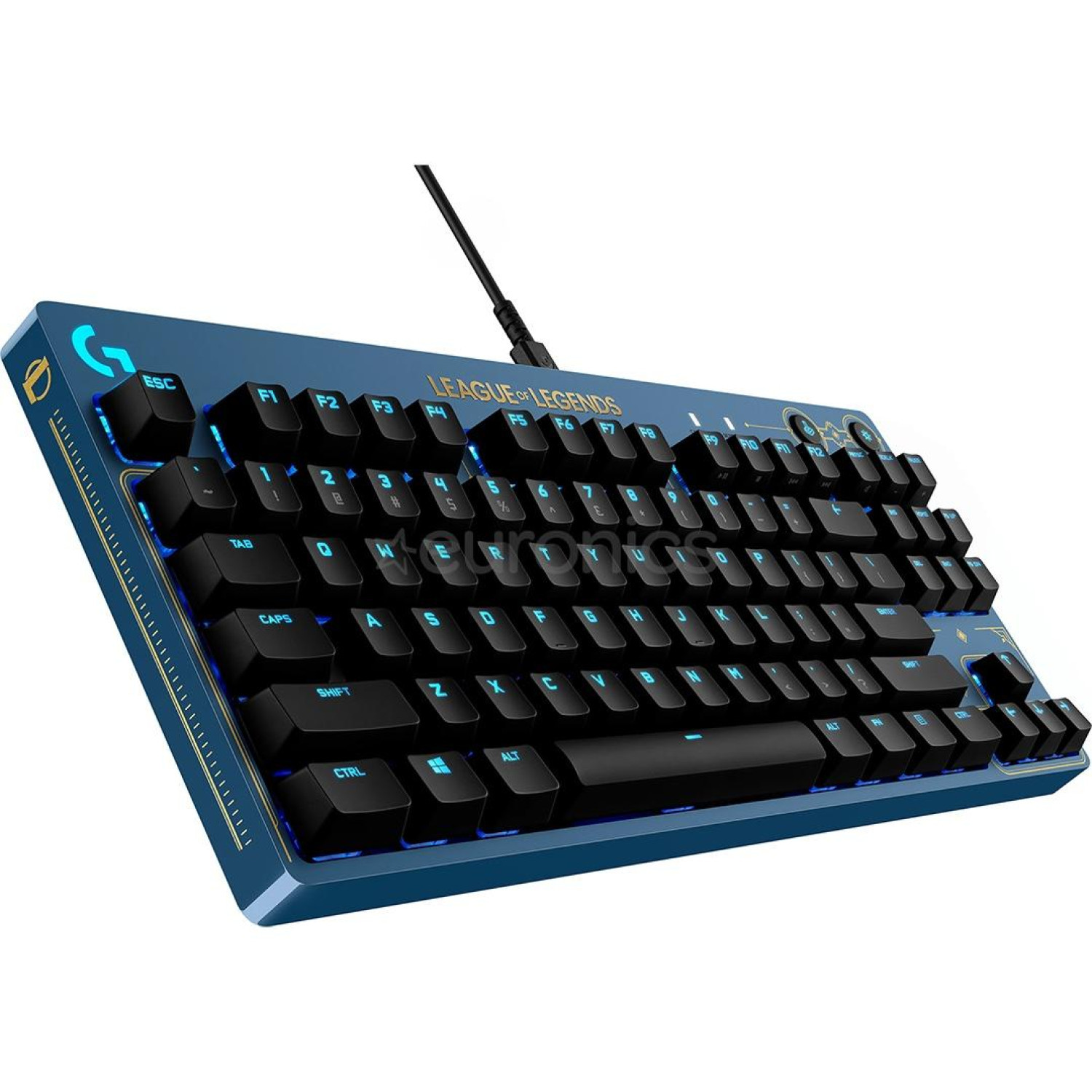 Геймърска механична клавиатура Logitech G Pro League of Legends GX Brown Tactile RGB 