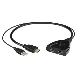 Сплитер HDMI 121776, HDMI мъжко - 2 x HDMI женско, 4K, Черен