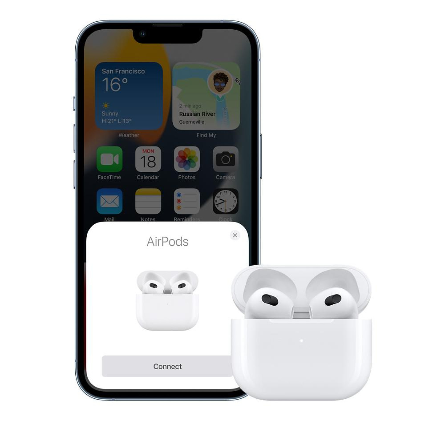Блутут слушалки-тапи Apple AirPods 3, с докинг кутийка, Wireless, Бели