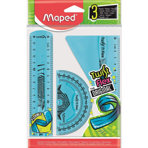 Комплект за чертане Maped 3 части, 15 см, гъвкав