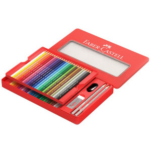 Цветни моливи Faber-Castell, метална кутия