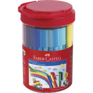 Флумастери Faber-Castell Connector, 50 цвята