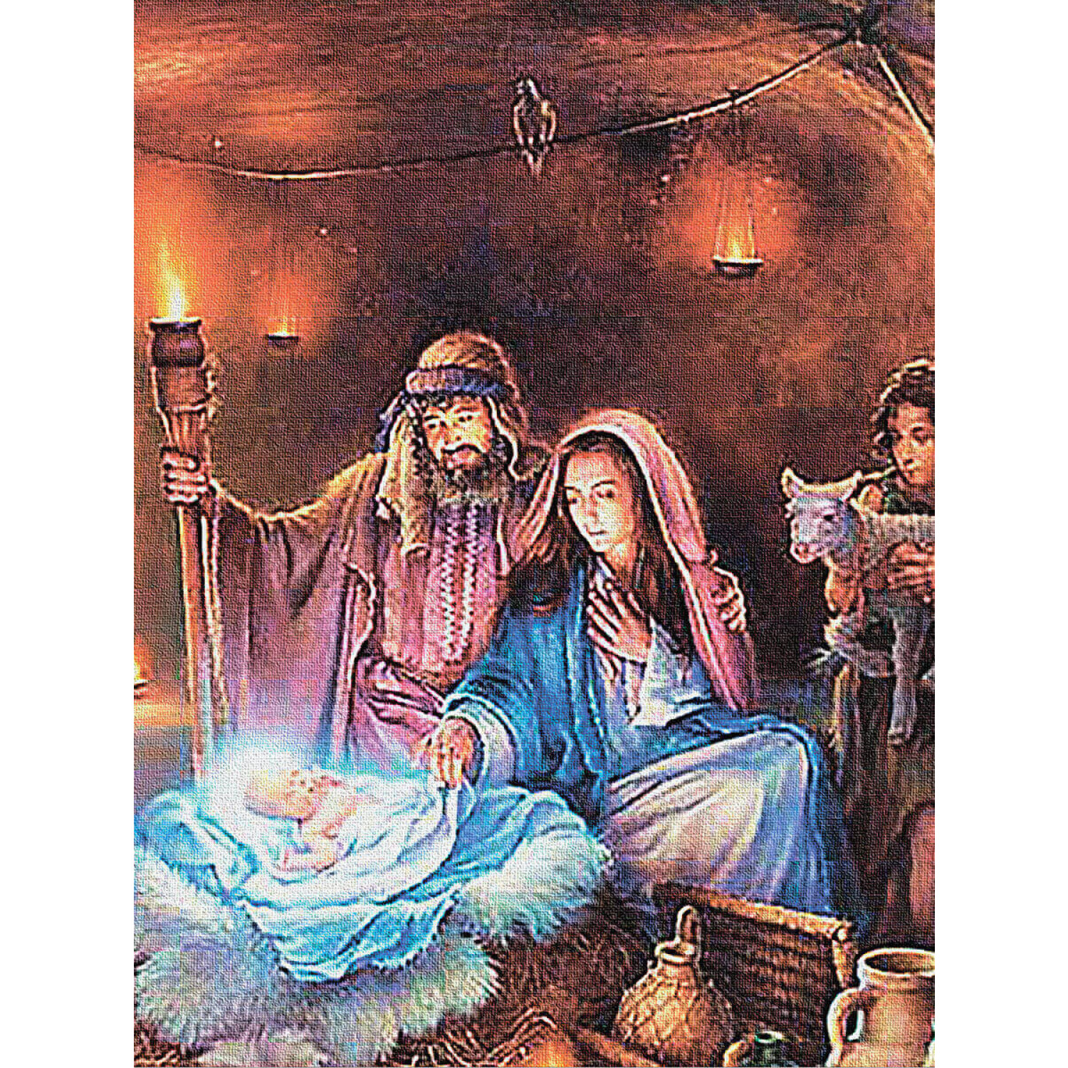 Диамантен гоблен Раждането на Исус Христос, 50x65 см.