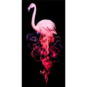 Диамантен гоблен Фламинго в дима, 30x60 см.