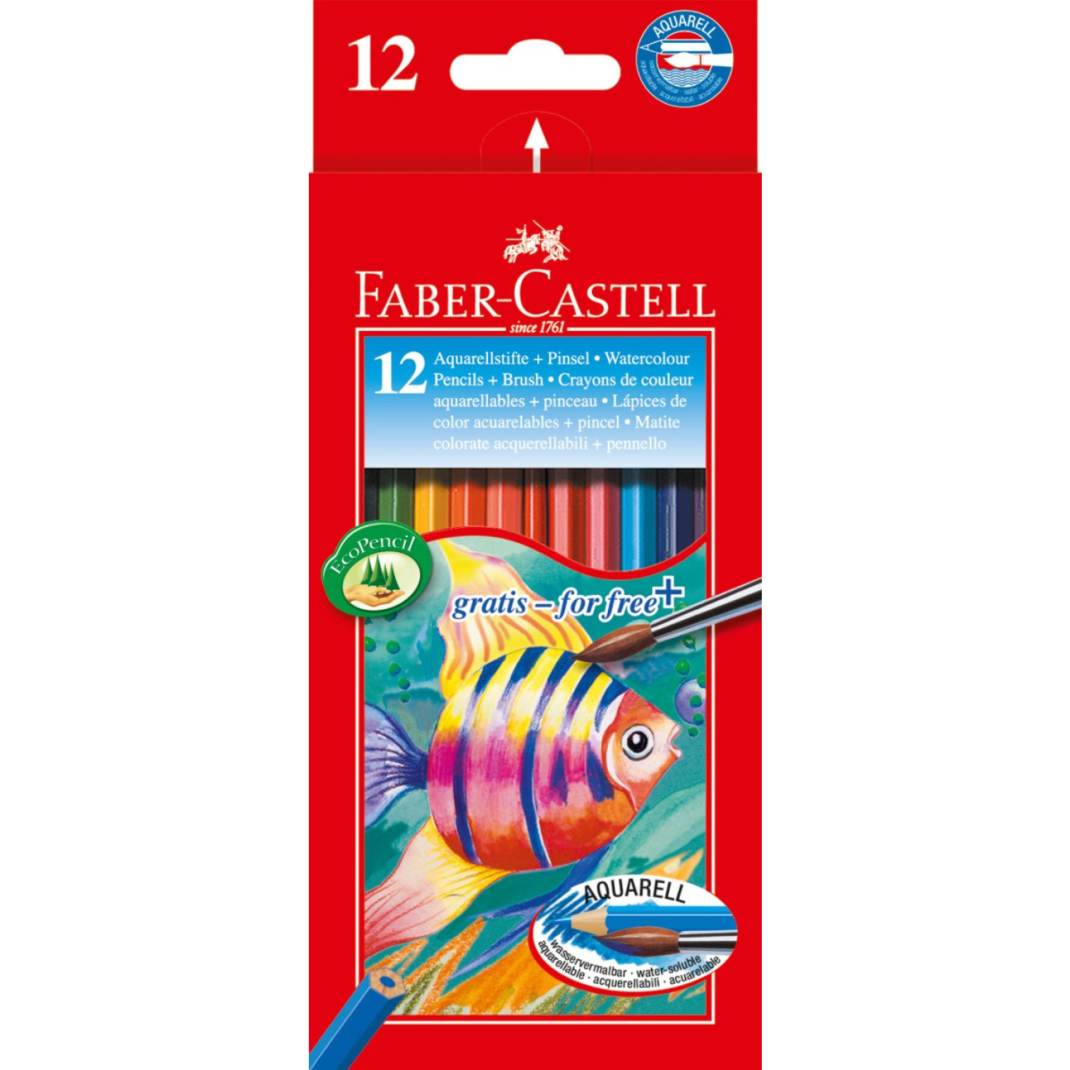Цветни моливи Faber-castell акварелни, 12 цвята