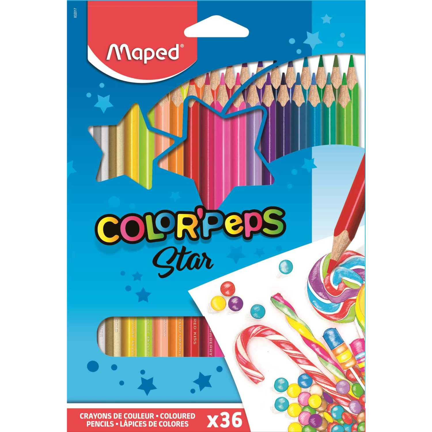 Цветни моливи Maped Color Peps, 36 цвята