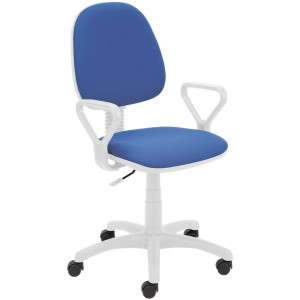 Работен стол Regal White - син M28