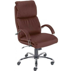 Директорски стол Nadir Steel SP - кафява естествена кожа SP02