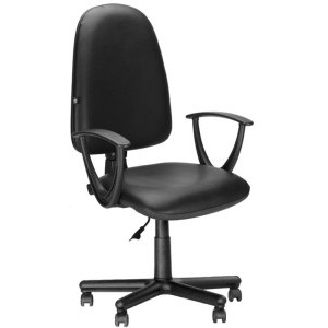 Работен стол Prestige Topaz, еко кожа V, черен