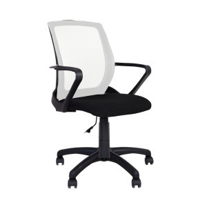 Работен стол Fly Black Colors - бяла мрежа