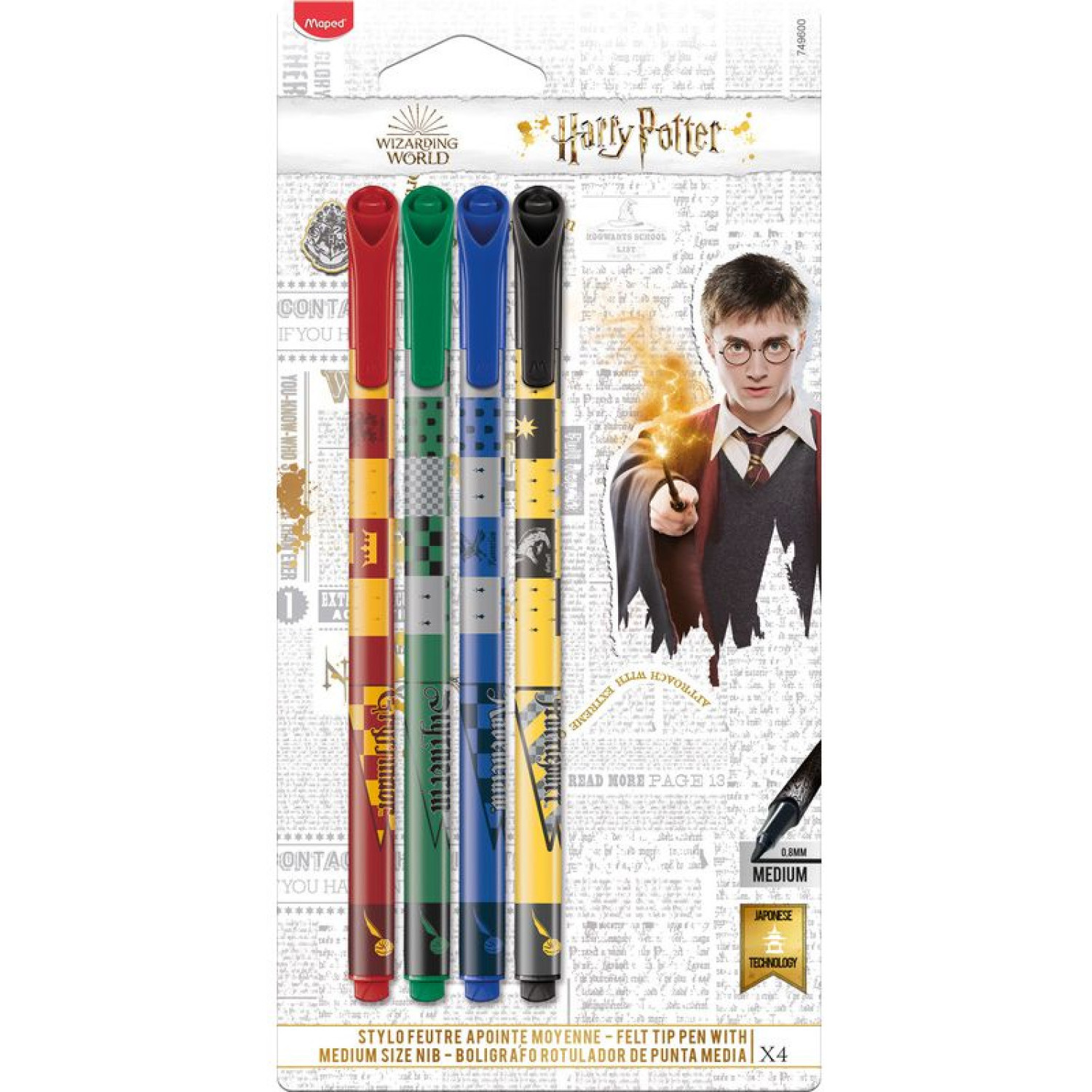 Тънкописци Maped Harry Potter, 0.8 мм, 4 цвята