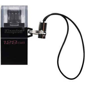 USB памет KINGSTON 128GB, DataTraveler MicroDuo3 G2, USB 3.2, Черен