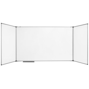 Бяла немагнитна дъска Bi-Office, тройна, 120x180 / 120x360 cm