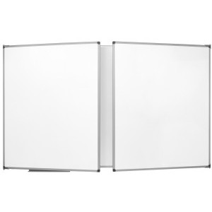 Бяла немагнитна дъска Bi-Office, тройна, 120x180 / 120x360 cm
