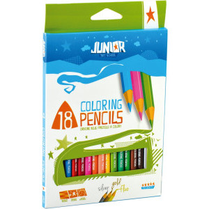 Цветни моливи Junior, 18 цвята
