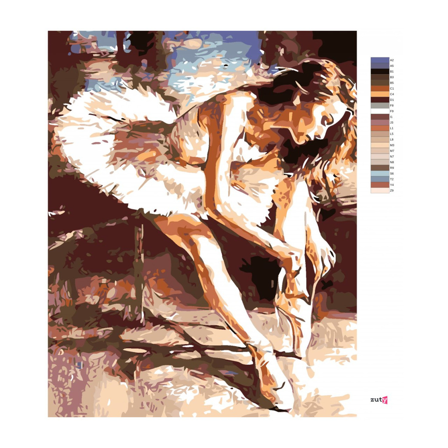 Рисуване по номера Балерина, с подрамка, 40х50 см.