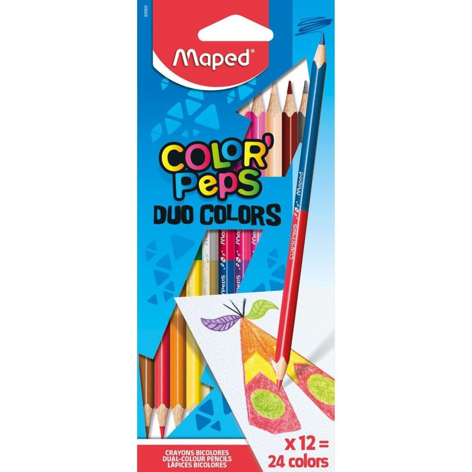Цветни моливи Maped Color Peps 12 броя = 24 цвята