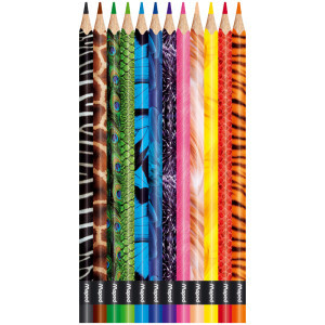 Цветни моливи Maped Color Peps Animals, 12 цвята