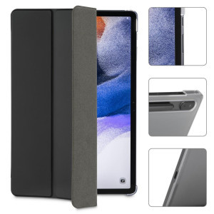 Калъф за таблет HAMA Fold Clear, За Samsung Galaxy Tab S7 FE/S7+/S8+ 12.4", Място за пислка(S-pen), Черен