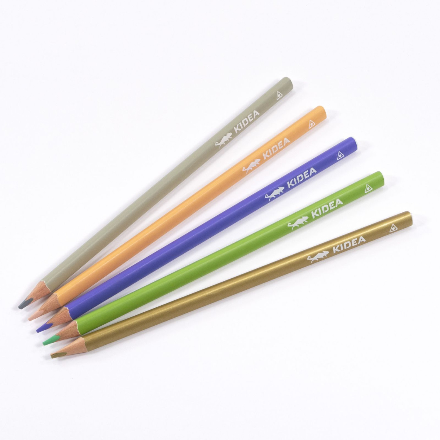 Цветни моливи Kidea, пастелни, метална кутия