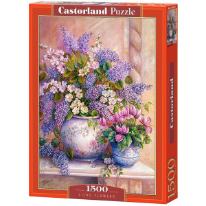 Пъзел Castorland Лилави цветя, 1500 елемента, C-151653