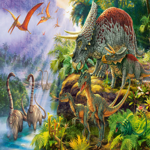 Пъзел Castorland Долината на динозаврите, 200 елемента, B-222223