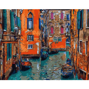 Рисуване по номера Венеция, с подрамка, 40х50 см.