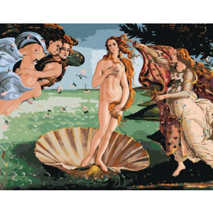 Рисуване по номера Раждането на Венера (С. Ботичели), с подрамка, 40х50 см.
