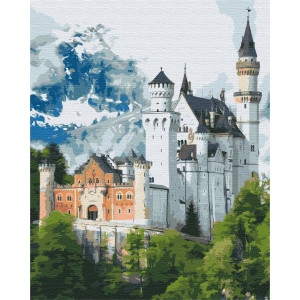 Рисуване по номера Приказен замък, с подрамка, 40х50 см.