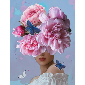 Диамантен гоблен Flower Dream in Pink, 50х65 см.