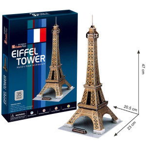 Пъзел Cubic Fun 3D Айфеловата кула, Париж 35 елемента C044h
