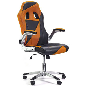 Геймърски стол Form, еко кожа, черно и оранжево