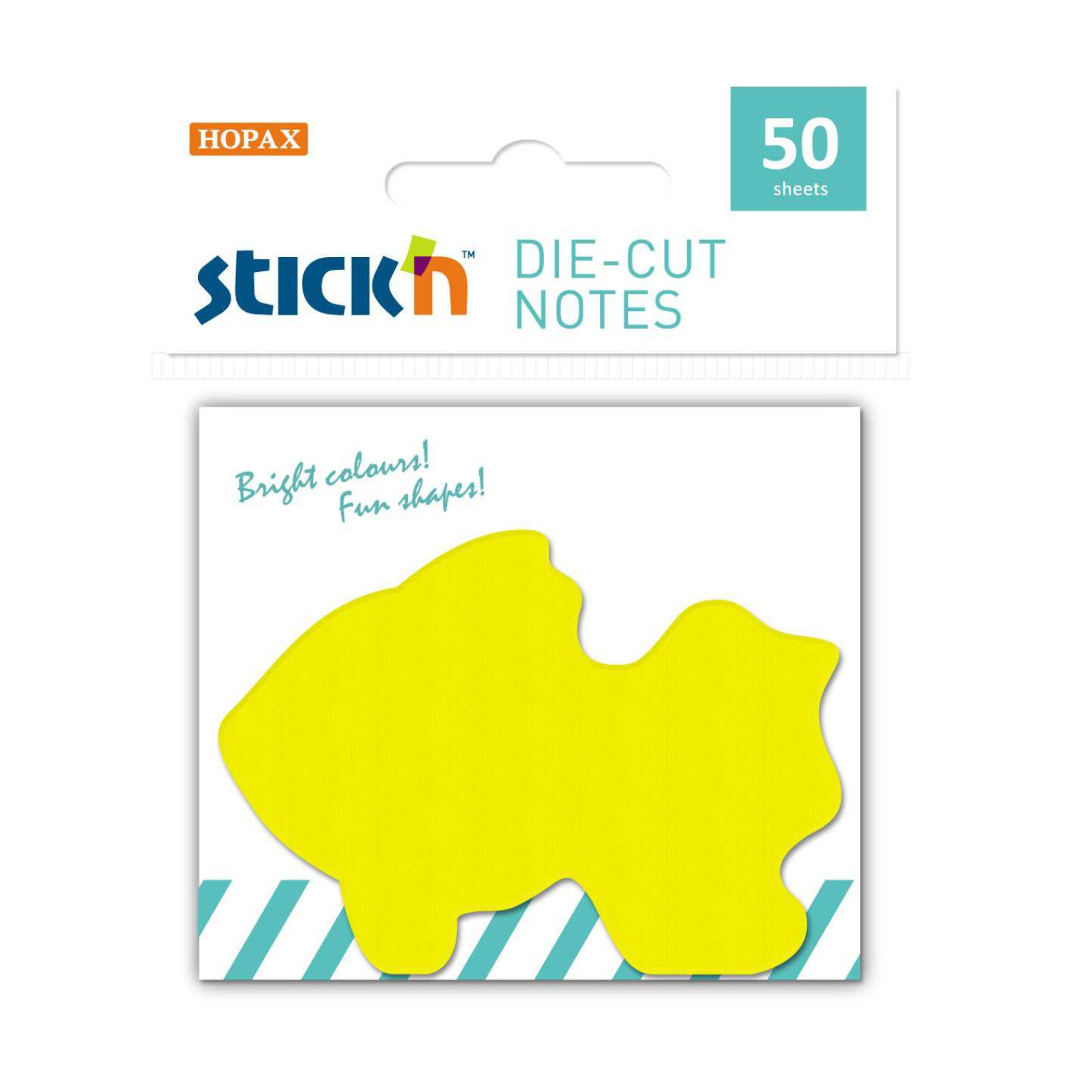 Самозалепващи листчета Stickn, риба, жълт
