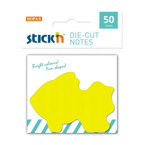 Самозалепващи листчета Stickn, риба, жълт