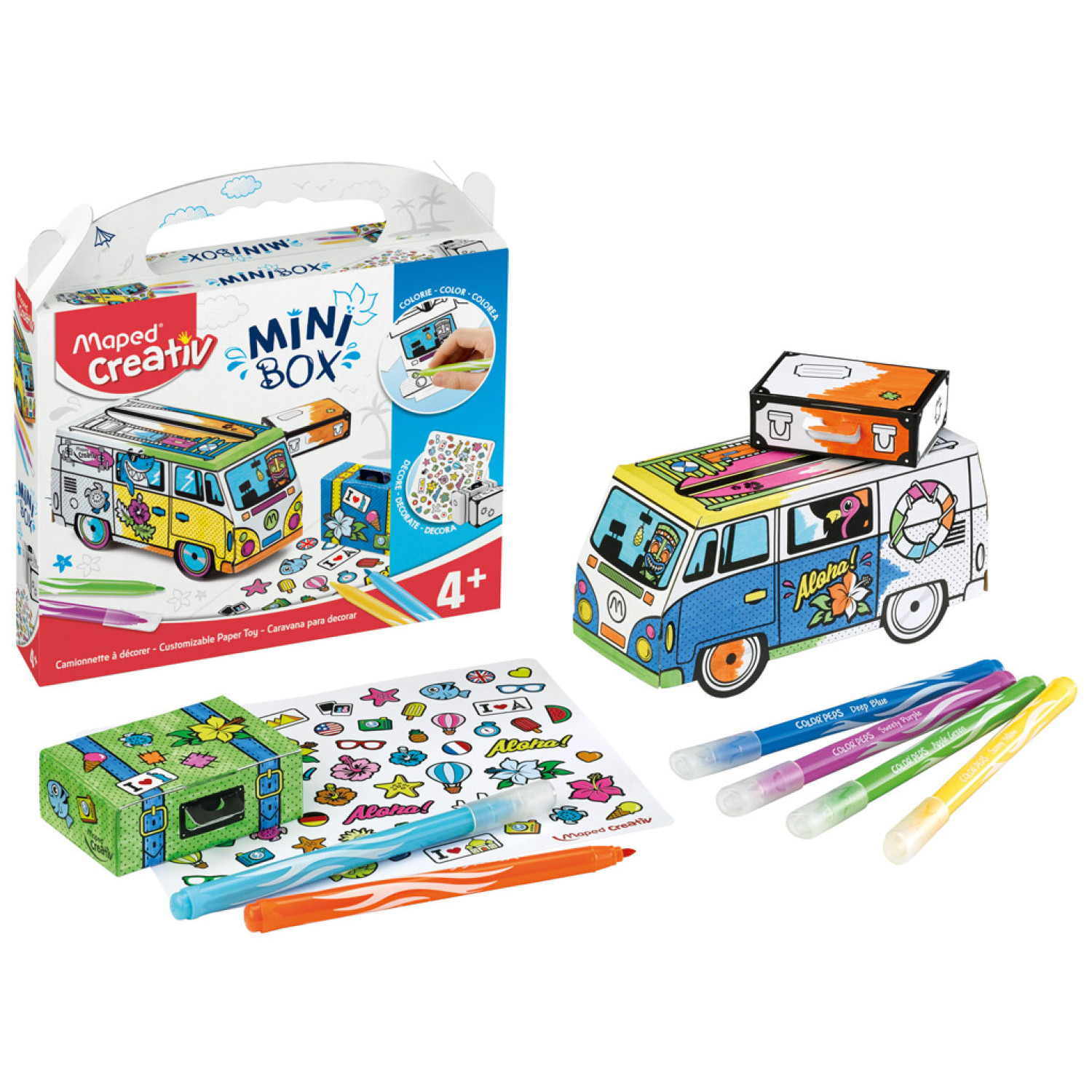 Създай и оцвети каравана Maped Mini Box, 10 части